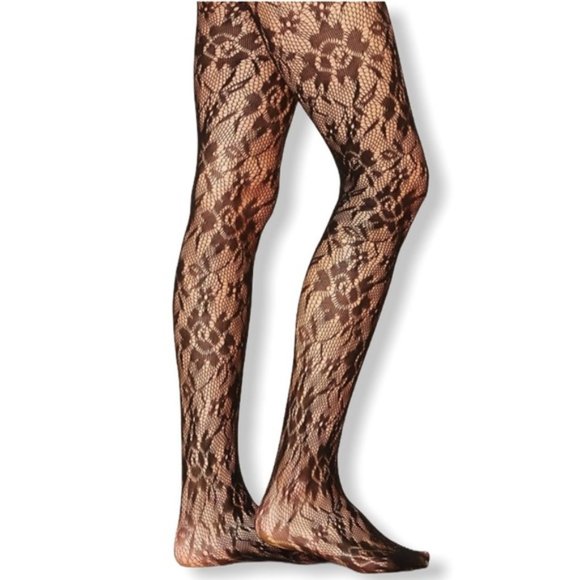 Forever 21 Accessories - Black Garden Floral Tights
